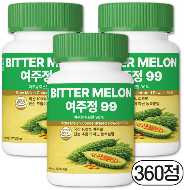 영양별곡 여주정 99% 농축분말, 3개, 120정