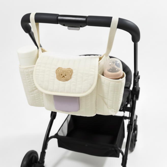 코레브 간편 수납 한손으로 바로 꺼내는 유모차 가방, 1개, 아이보리