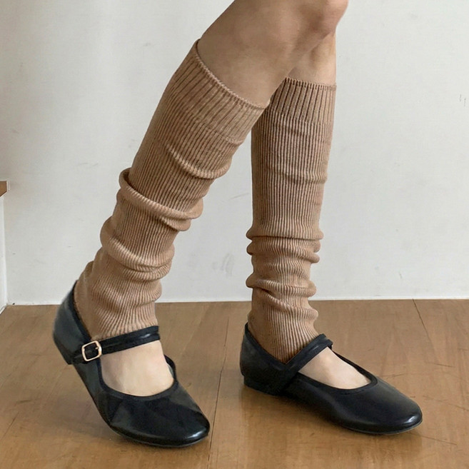 블루씨티 텐션 고리 골지 시보리 롱 레그워머