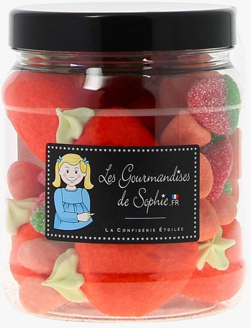 프랑스 레 구르망디즈 드 소피 Les Gourmandises de Sophie 딸기 마시멜로와 트리오맛 젤리 구미, 4개, 325g