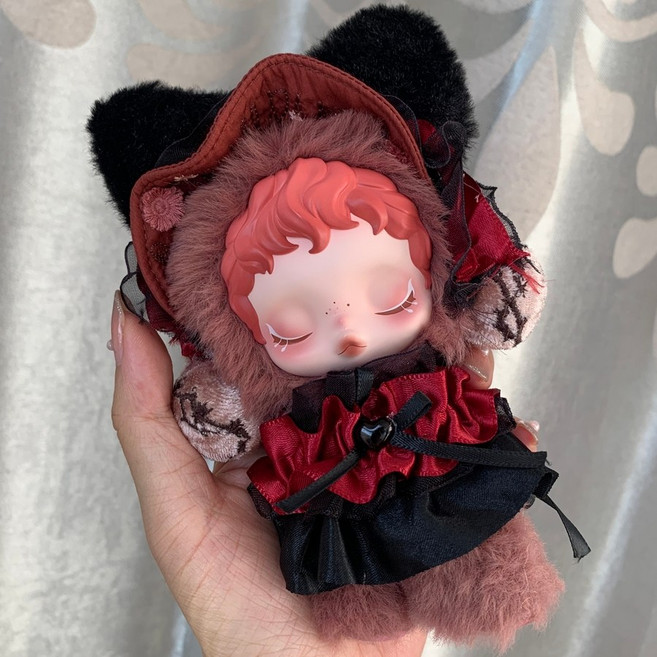 스컬판다 인형옷 공주옷 천사옷 날개 드레스 빛의 정원 겨울교향곡 시리즈 핸드메이드 옷입히기 꾸미기, 다크 캣우먼 세트