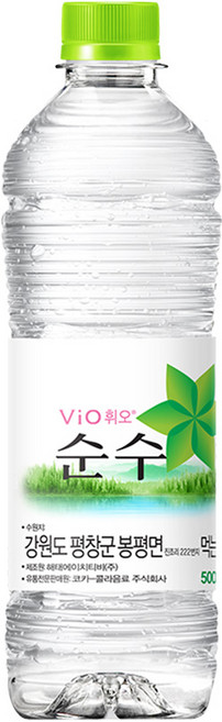 휘오 순수 생수, 500ml, 20개
