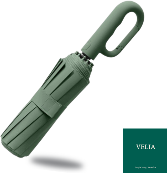 VELIA 튼튼한 초대형 풀카본 3단 자동 원터치 암막우산 골프우산 등산 여행