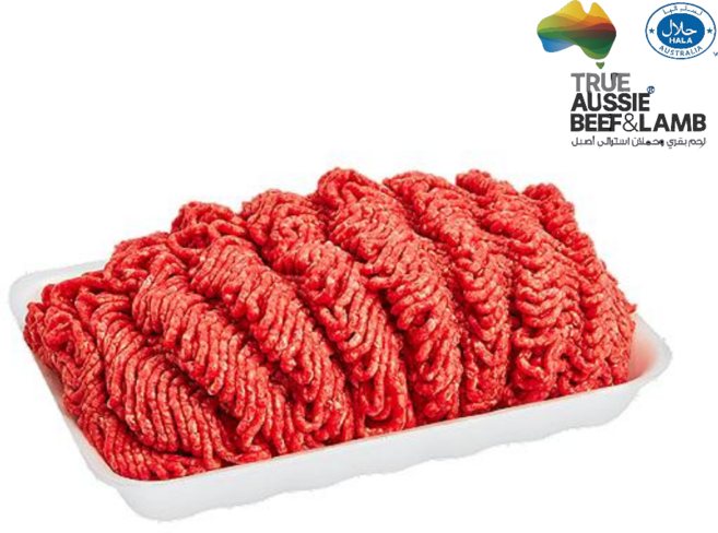 Halal Australian Freshly Ground Beef 호주산 80/15% Halal Minced Beef 하랄 호주산 신선한 소고기 다진 소민찌 80/15%, 1개, 250g