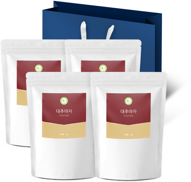 브이플랜 건 대추 야자 열매 씨없는 4kg (쇼핑백) 말린 야자대추 만수르 간식, 1kg, 4개