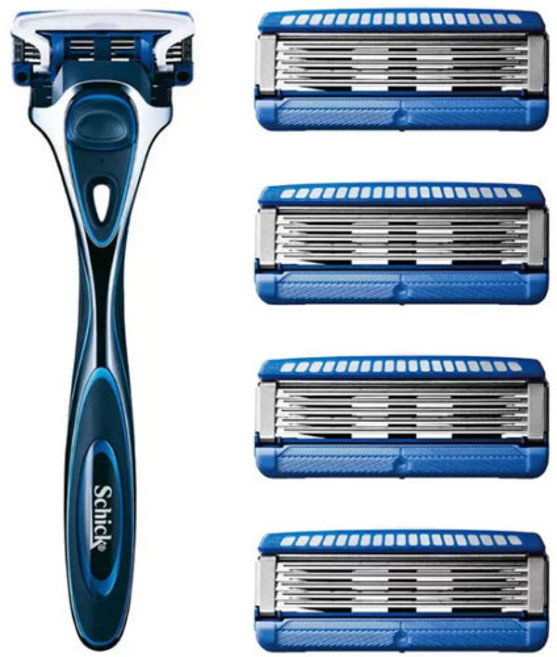 Schick 舒適牌 水次元5刮鬍刀 刀架 + 刀頭, 1個, 1個裝