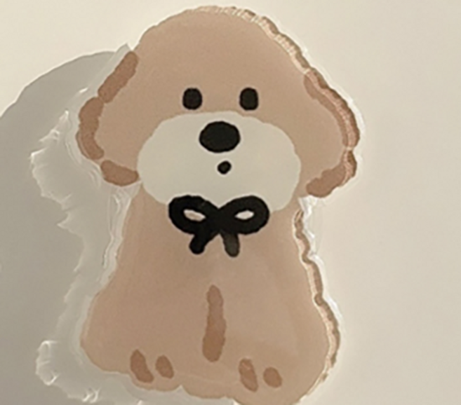 큐빅 레진 스마트톡 그립톡 거울 핸드폰 홀더 거치대, 1개, 14.리본강아지스마트톡