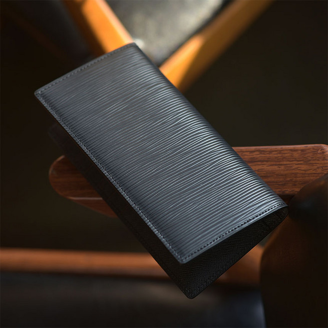 어버너 장지갑 블랙 루나벨리 수입 소가죽