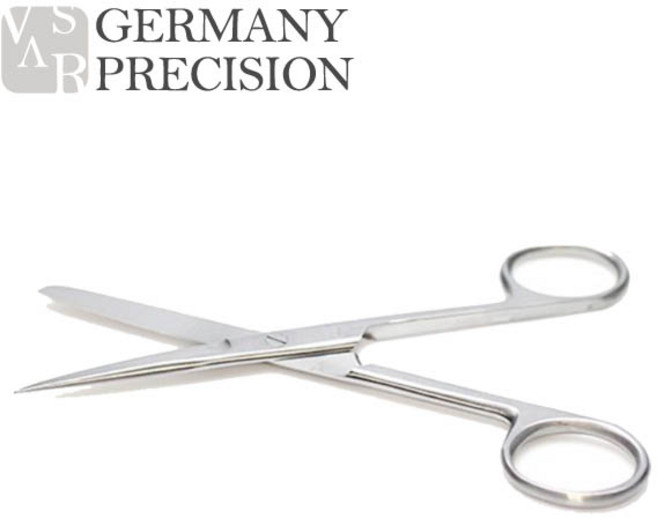 TG GERMANY PRECISION 의료용 외과 가위 직 14.5cm, 상세 설명 참조, 1개