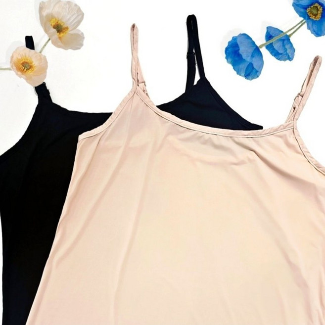 비비안(수비비안) 데일리 !! 끈조절 나시런닝 부드러운 촉감 실크느낌 흡한속건 기능성 경량원단 2컬러택1 여성 런닝(NC해운대)CS3106