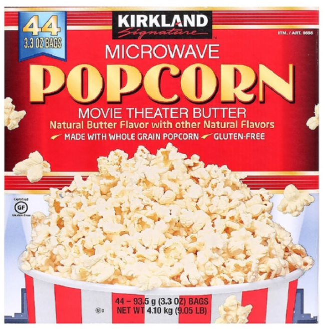 커클랜드 전자레인지 팝콘, 93.5g, 44개