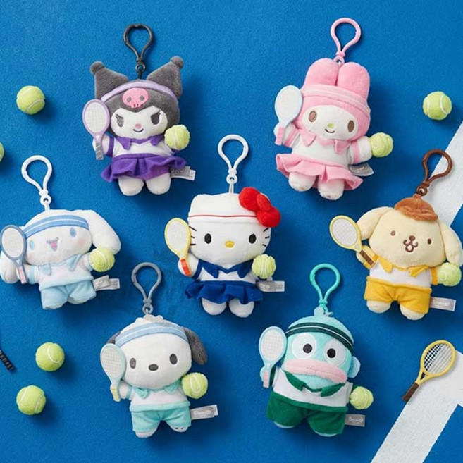 산리오 인형 가방고리 키링 테니스 13cm