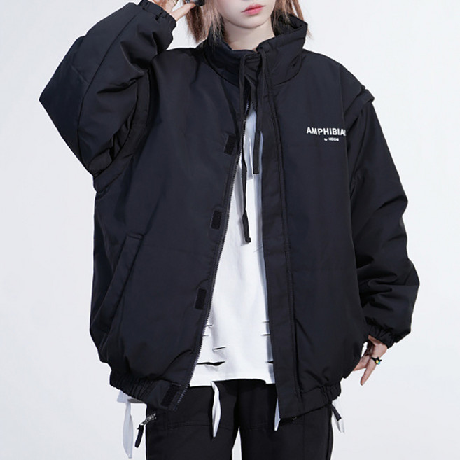 남녀공용 오버핏 숏패딩 점퍼 두꺼운 보온 겨울 아우터 슬림소녀