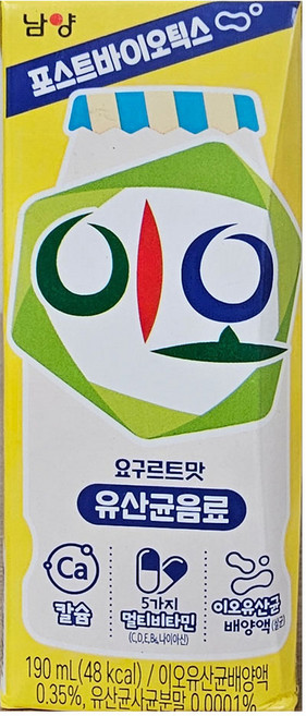 이오X브래드이발소 요구르트 유산균음료, 190ml, 12개