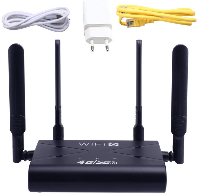 WiFi6 LTE 무선 라우터 SIM 카드 슬롯이있는 300Mbps 고속 4G 5G CPE LTE 라우터 전화 노트북 EU 플러그 용 4 안테나, 표시된 대로
