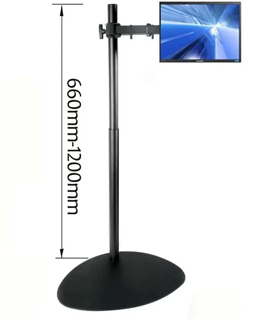 D-마운트 R03-500 50-83CM 높이 조정 10"-27" 모니터 플로어 스탠드 수직 중국 본토 VESA 75x75 100X100 풀, 01 China Mainland, 03 660-1200mm