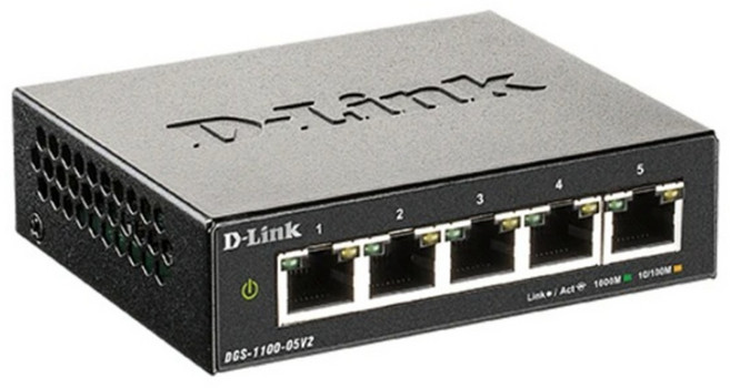 D-Link 友訊科技 台灣公司貨 台灣製造 Layer 2 Gigabit 簡易網管型 超高速乙太網路交換器 金屬外殼, 1個, DGS-1100-05V2