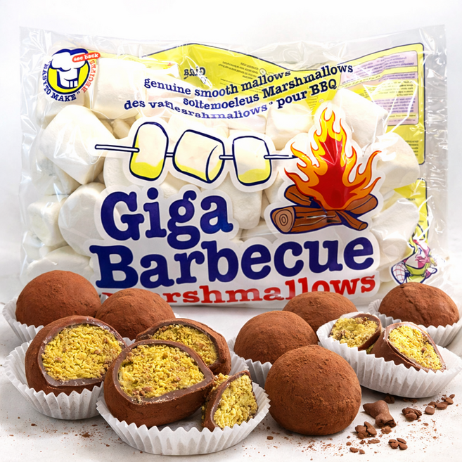 giga 바베큐 마시멜로우 초대형 마쉬멜로우 특대 마쉬멜로우 캠핑 마시멜로우 기가 마시멜로, 750g, 1개
