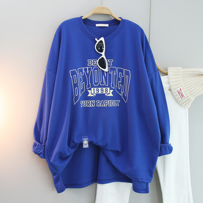 달콩 비욘드박시롱티 여성 롱티 긴팔 박스티 루즈핏 라운드