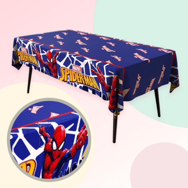 [파티지] G_크리스마스 선물포장 상자 모음 / 성탄절 선물포장 / 눈사람상자 / 크리스마스토퍼 /크리스마스소품, G_E_테이블보_블루 스파이더맨