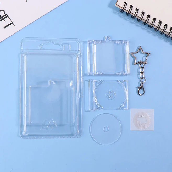 【평화】1세트 미니 NFC 기능성 CD 디스크 케이스 키 체인 기념 앨범 키 홀더 DIY 백팩 펜던트용, 01 A5