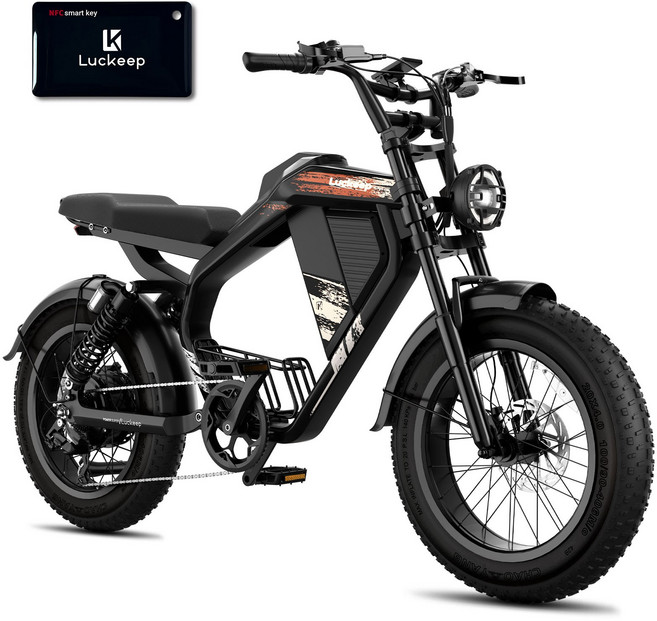 Luckeep 전기자전거 자토바이 배달용 고출력 출퇴근용 52v 2000w M5 Ultra, 블랙, 알루미늄