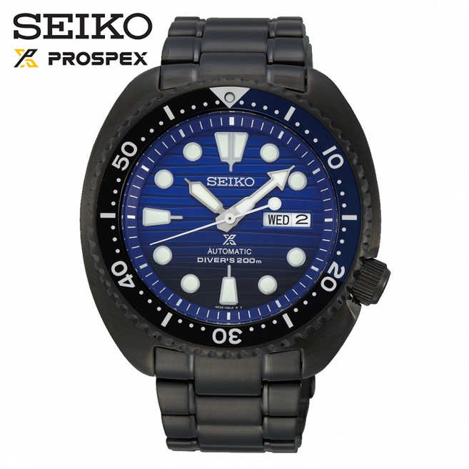 SEIKO PROSPEX SRPD11J1 機械潛水錶 44mm 海龜款 黑x藍