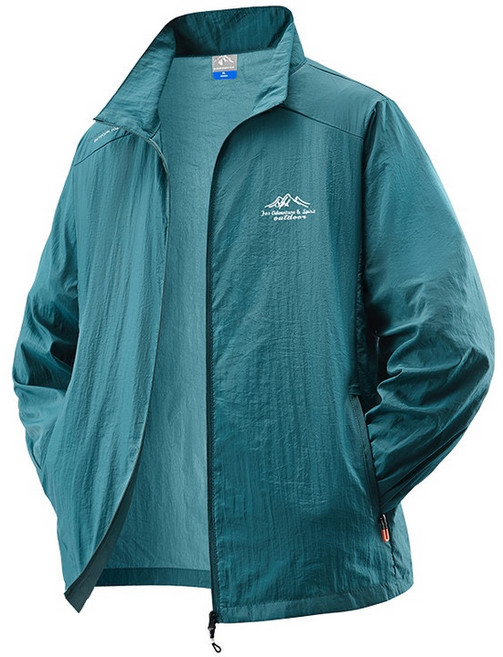 미스터먼쇼 남성 바람막이 점퍼 야상 집업 자켓 베이직 자외선차단 집업 점퍼 봄 여름 자켓 아웃도어 외출복 일상복 빅사이즈 단체복