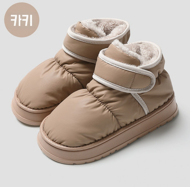 ZAJA 남녀공용 털신발 겨울 키높이 어그부츠 기모 안감 방한화 실외용 슬리퍼