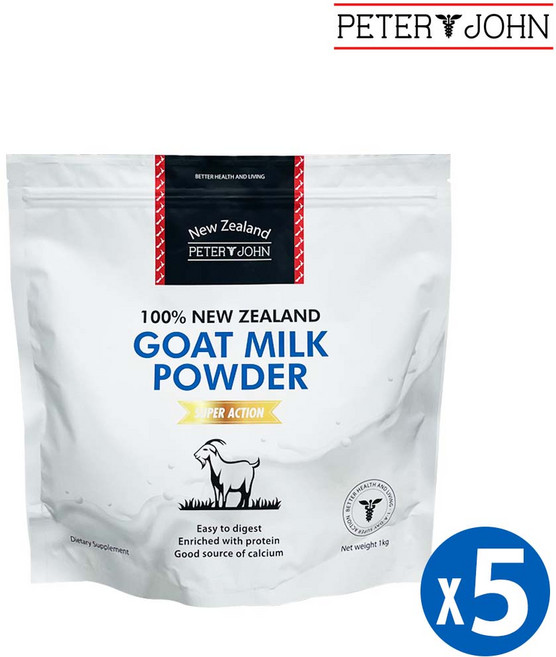 (5개) 뉴질랜드 피터앤존 산양유 파우더 1kg, 1