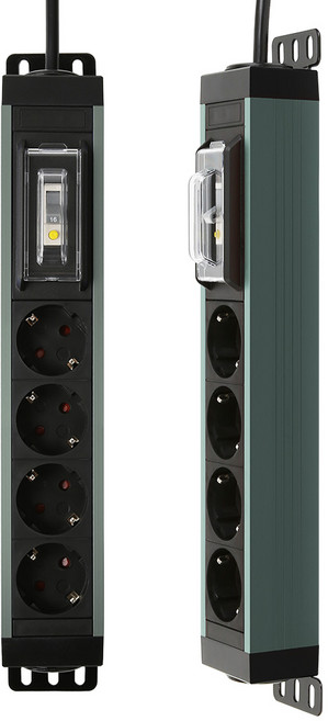 유커먼 고용량 알루미늄 누전차단기 멀티탭 4구, 2개, 누전 스페이스그레이, 70cm