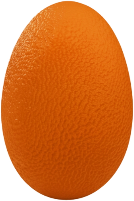 LEZER 雞蛋握力球 手部肌肉訓練 台灣品牌, 橘色, 1個