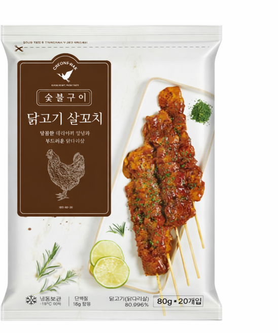 숯불 양념 닭꼬치1.6kg(80gx20개) 청학동, 1.6kg, 1개
