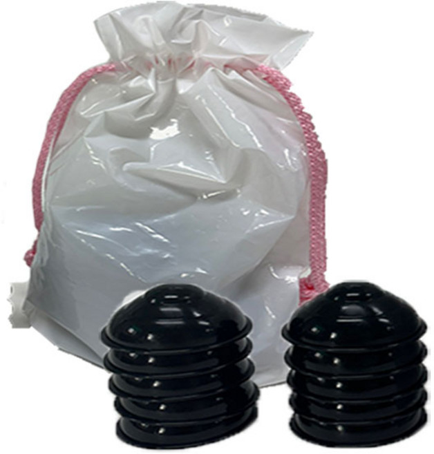 실리콘 부항기 소형 10개입(블랙) 원터치 물 부항기, 검정