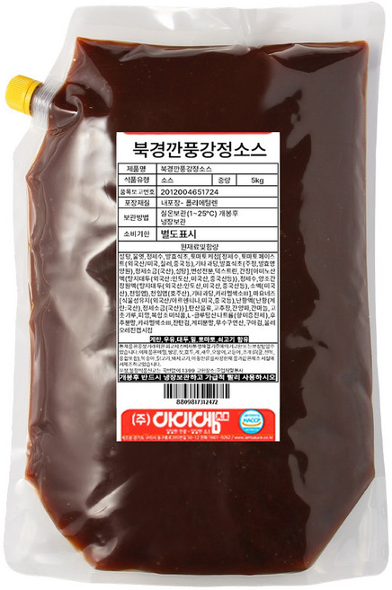 아이엠소스 북경깐풍강정소스 매운강정, 1개, 5kg