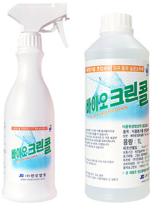 진로발효 살균소독75% 바이오크린콜 1450ml 세트, 1세트