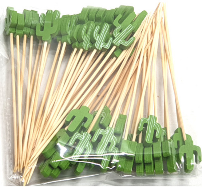 데코픽 선인장양꼬지약50~60개) (사이즈 13.5cm) DIY 만들기 재료 화훼 포장 장식 소품 화분 꾸미기