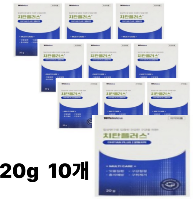 화이니카 치탄플러스 가루 잇몸질환 구강청정 충치예방 구취제거, 10개, 20g