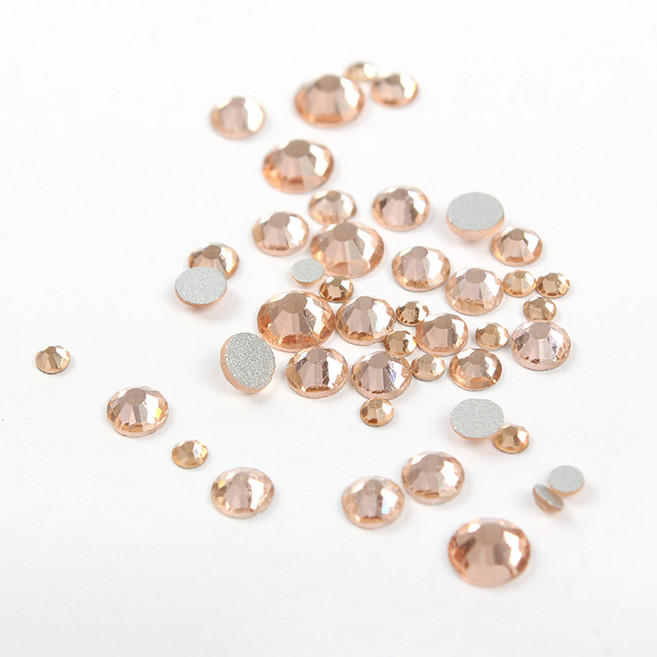 [평면큐빅] 핫픽스 찡 네일 데코덴 파츠 크리스탈 보석, 샴페인, 5mm, 1개