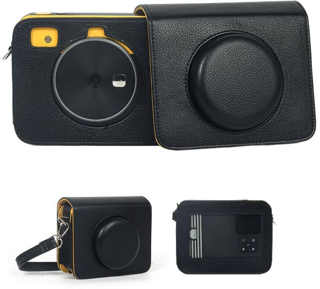 (호환) 코닥 미니샷3 레트로 c300R 케이스 스트랩 블랙, 블랙(케이스만), 1개