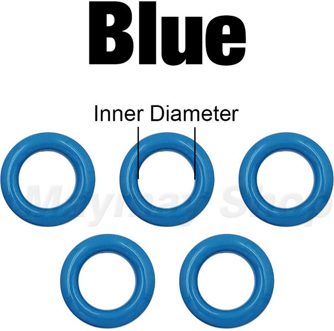 100 세트 4mm 다색 Eyelets 그로멧 금속 반지 와셔 Scrapbooking 싱글 슈즈 벨트 캡 가방 태그 의류 DIY Leathercraft, Blue