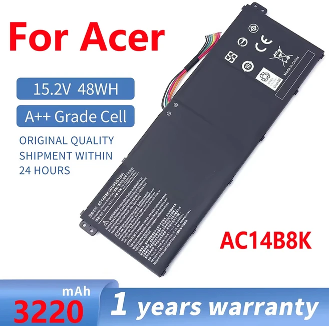 AC14B8K 배터리 Acer Predator Helios 300 N17C1 PH315-51 PH315-52 G3-572 G3-571 N18Q13 Nitro5 AN515 AN, 01 1pcs AC14B8K Battery, 01 China Mainland