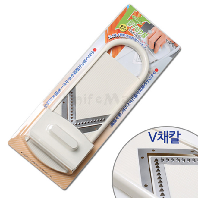 일본 시모무라 VSV-02 V채칼 무채칼 김장용 채썰기, VSV-02 (아이보리), 1개