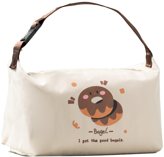 타닥 브런치 런치백 피크닉 보냉가방 휴대용 보온 보냉백, 7L, 베이글