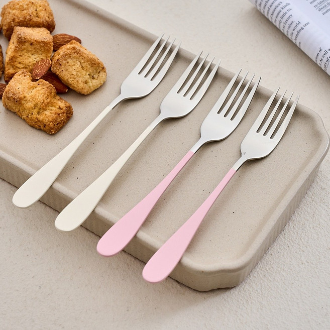 [모던하우스] 크림소다 티포크 4P세트 크림핑크 TO0925011, 1개