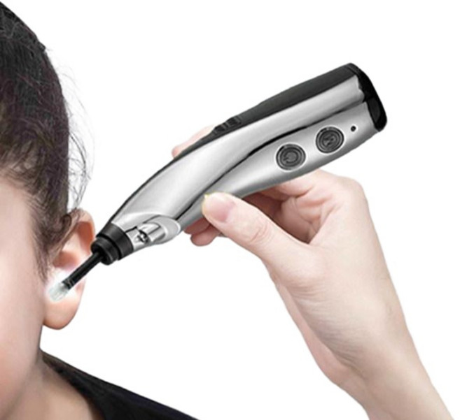 독일 기술 귀지 흡입기 귀 파개 전동 클리너, 스카이블루 7종 세트 포함, 1개, 기본 색상