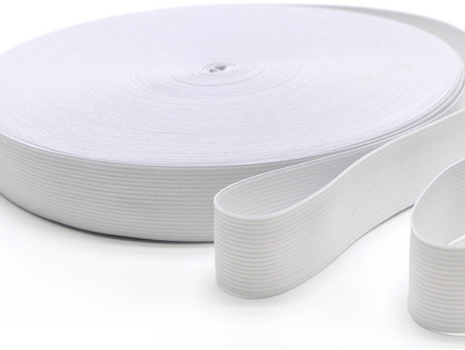 고무밴드 허리끈밴드 너비 1.5cm 30M 1롤, 1개, 화이트