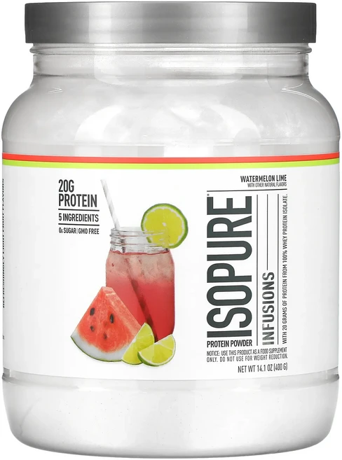 몸관리하세요 겨울입니다 Isopure Infusions 단백질 파우더 워터멜론 라임 맛 400g(14.1oz) 특별관리진행, IsopureInfusions단백질파우더워터멜론라임맛4, 400g, 1 - 쿠팡