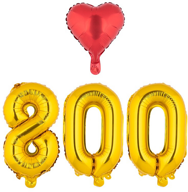 아트포유 100일 200일 300일 백일 풍선 이벤트 세트 4P, 1개, 옐로우 골드 800