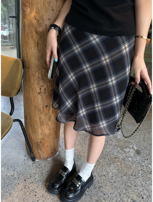 【顯瘦百搭】半身裙 短裙 高腰裙 A字裙 包臀裙 魚尾裙 格紋設計 夏季新款 通勤約會穿搭